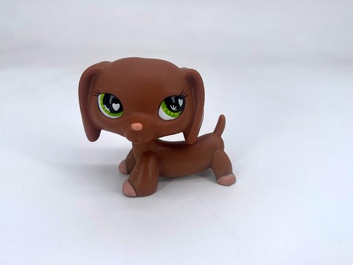 Dachshund dog with pink hearts - dachshund,