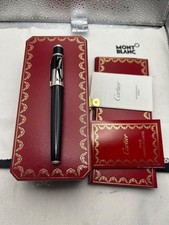 Louis Cartier Diabolo Logotype Fountain Pen, 18K M Nib-Mint