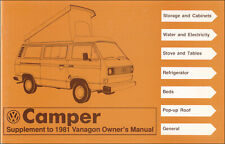 1981 VW Vanagon Camper Owners Manual NOS Original Volkswagen Van Campmobile Book