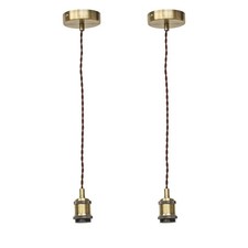 Set of 2 Antique Brass Vintage