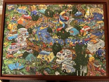 COMPLETE- Gibsons 1000 Pc Jigsaw. Happy Campers - Challenging