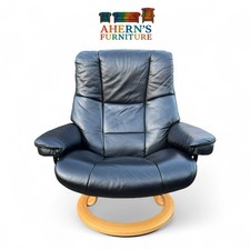 Large Black Leather Ekornes
