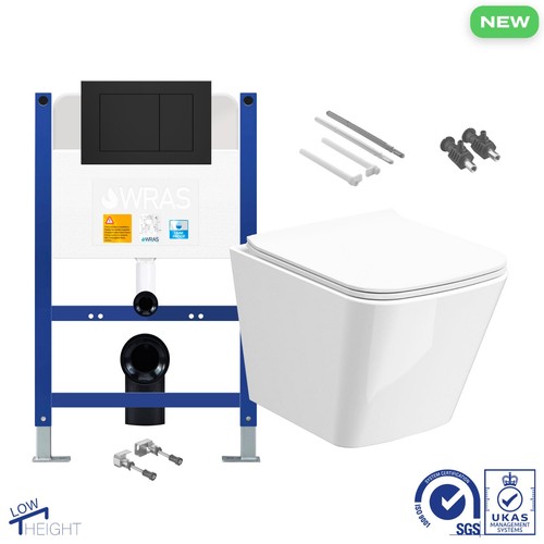 Square rimless wall hung - square,