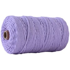 3mm 200M Natural Cotton Twisted Cord Craft Macrame Artisan Rope Weaving Wire DIY