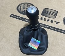 VW Golf MK4 Sport Edition 5 Speed Gearknob with Blue Stitched Leather Gaitor OEM