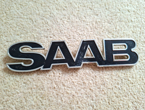 Saab metal badge emblem - saab,