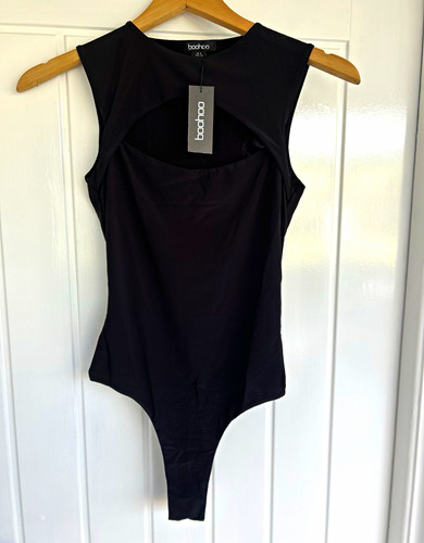 Boohoo black double layer