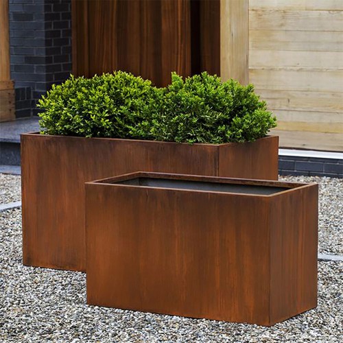 80cm metal planter garden - metal,