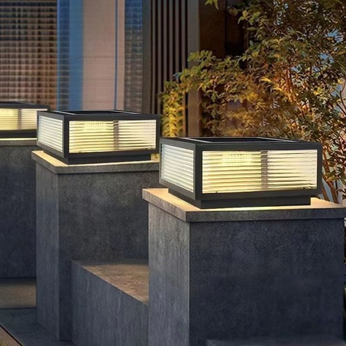 Garden gate pillar lamp solar - garden,