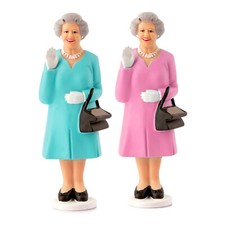 Waving Solar Queen Solar Powered Queen Elizabeth II Novelty Kikkerland Assorted
