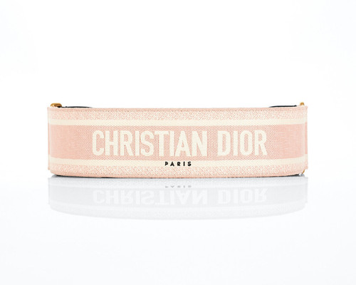 Dior belt pink canvas logo - belt,