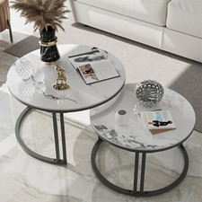 Round Nesting Coffee Table Set