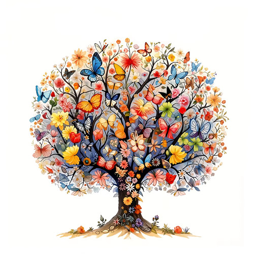 Unique wooden tree - wooden, life