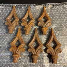 Cast Iron ,Architectural finials,Railing Tops . x 6  Height 12cms width 5.5cms. 