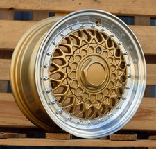 4X 13" BBS RS Mesh style 4X100 G deep dish old school wheels for VW HONDA NISSAN