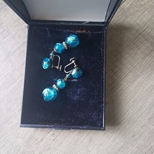 Womans Blue Earrings By H Samuel's 