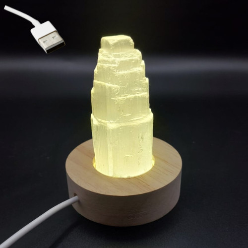 Selenite natural tower usb - usb, led