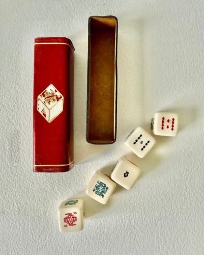 Vintage poker dice set deep - set, in