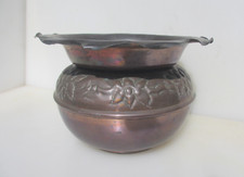 Victorian Copper Trough Tub Planter Plant Pot Old Urn Art Nouveau Antique 11.5"W