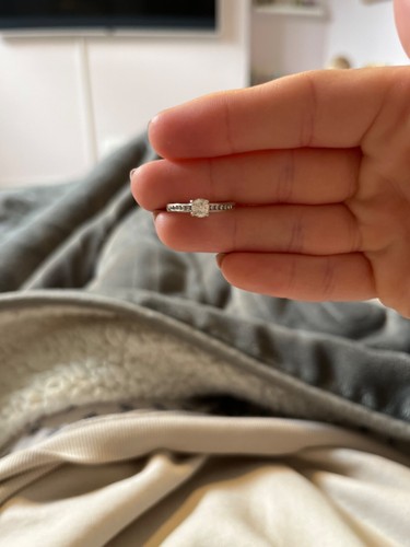 Diamond ring 18ct white - diamond, 18ct,