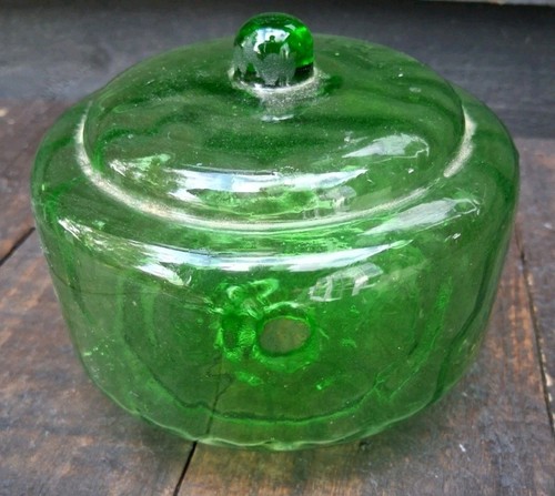 Vintage green glass - vintage, oil