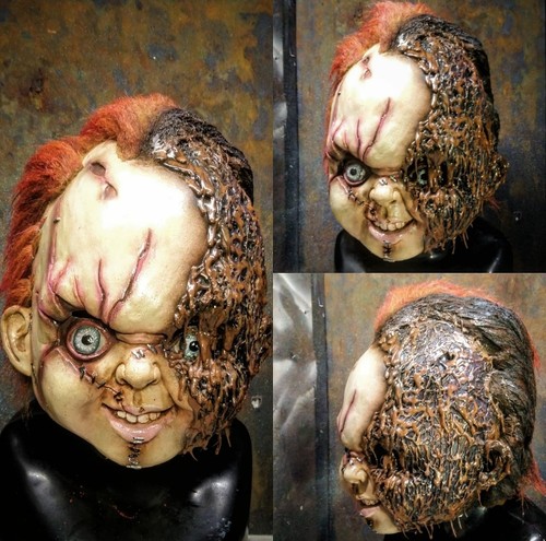 Burnt chucky latex - mask, half