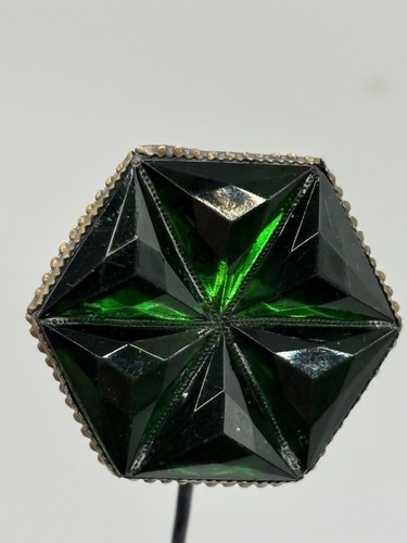 Antique glass hat pin - pin, (340)