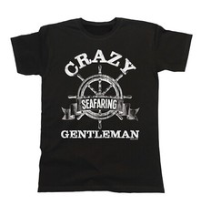 Crazy Seafaring Gentleman T-Shirt Mens SAILING  Clothing Boat Sea Gear