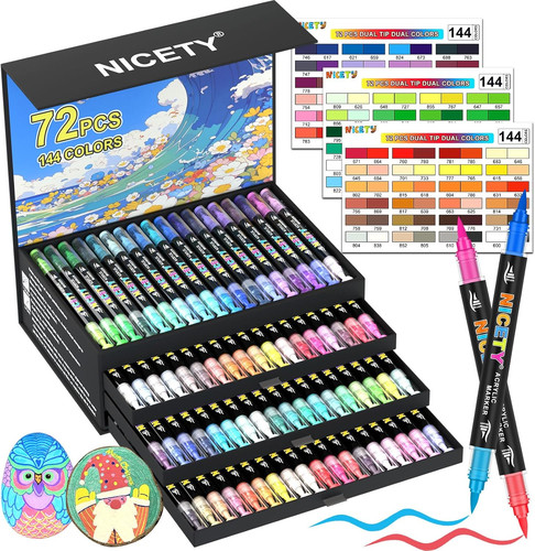 Nicety 144 colours - colours, acrylic