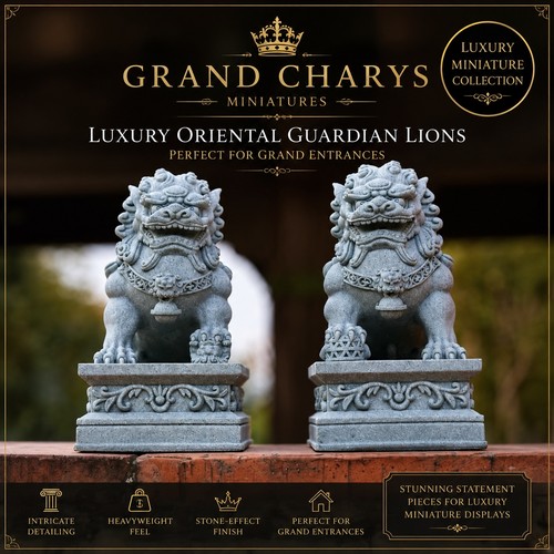 Luxury guardian lions - luxury, pair