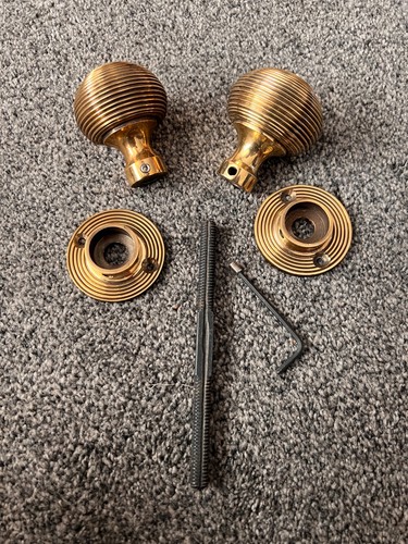 Pair solid heavy - 1, brass
