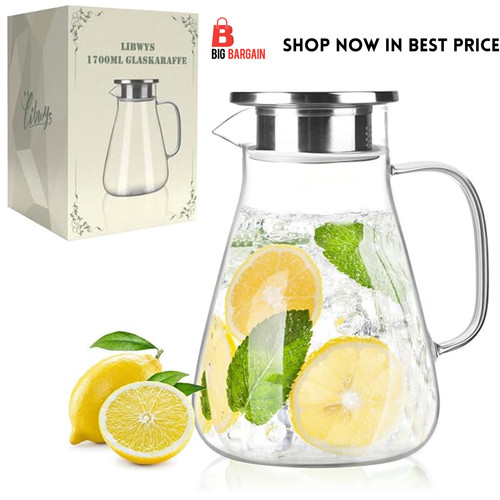Glass water jug - jug, pitcher