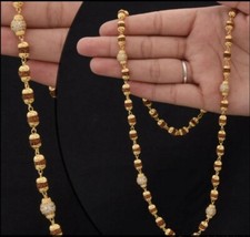 1 Gram Gold Plated with Diamond Etched Design High-Quality Mala for Men