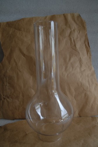 Vintage clear glass oil lamp - glass,