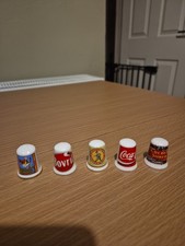 5 bone China thimbles