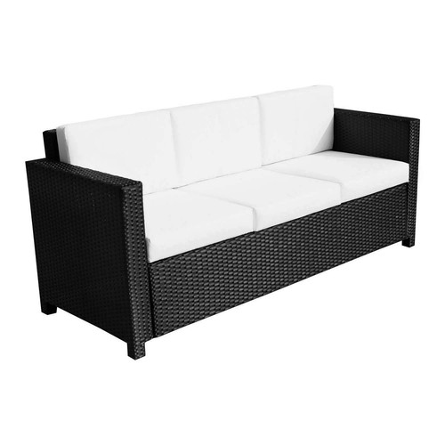 Rattan wicker seater sofa - wicker, 3-seater