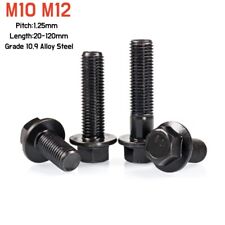 M10x1.25 M12x1.25 Fine Pitch Hexagon Fly Bolts Black Grade 10.9 Fly Screws