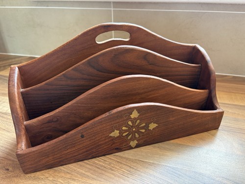Wooden letter rack desk - letter,