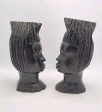Ebony African Head Figures