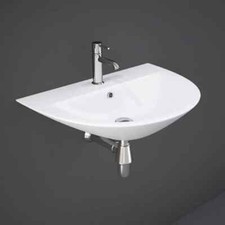 RAK Ceramics Morning 550x420mm Wall Hung Basin 1 Tap Hole White MORWB5501AWHA