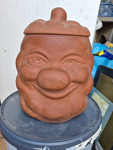 Vintage terracotta potato man - terracotta,