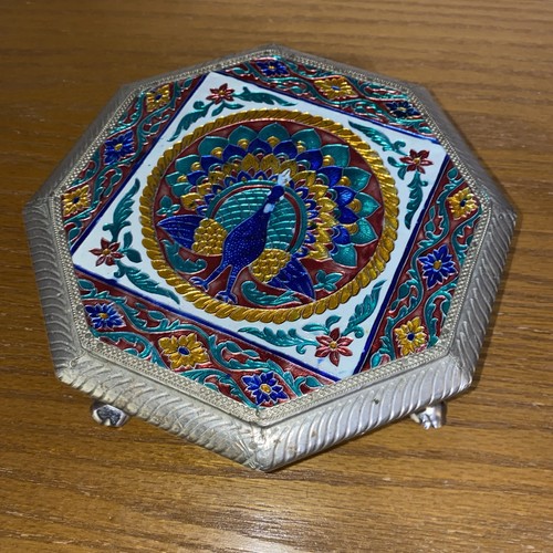 Metal wood teapot stand - &,