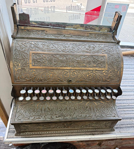 Antique ornate cash - cash, register