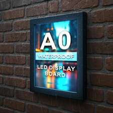 A0 | Outdoor Waterproof LED Illuminated Wall Mounted Frame Poster Display Board