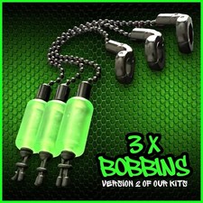 3 X Carp Fishing Bobbins. Bite