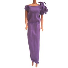 1984 Barbie B Active Fashion  #7917 Purple Dress Vintage Barbie Fashion Mattel