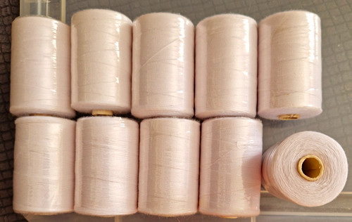 White cotton sewing thread lot - thread,
