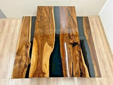 Black Epoxy Wood Table 