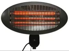 2KW Electric Patio Heater Wall Mounted Quartz Warmer Garden Outdoor Waterproof