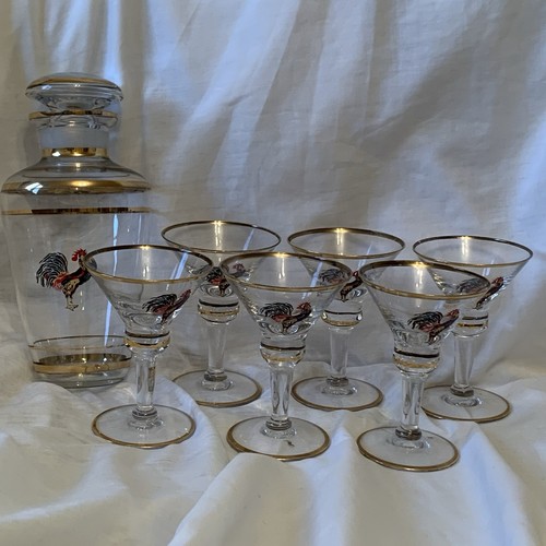 Antique glass cocktail shaker - glass,